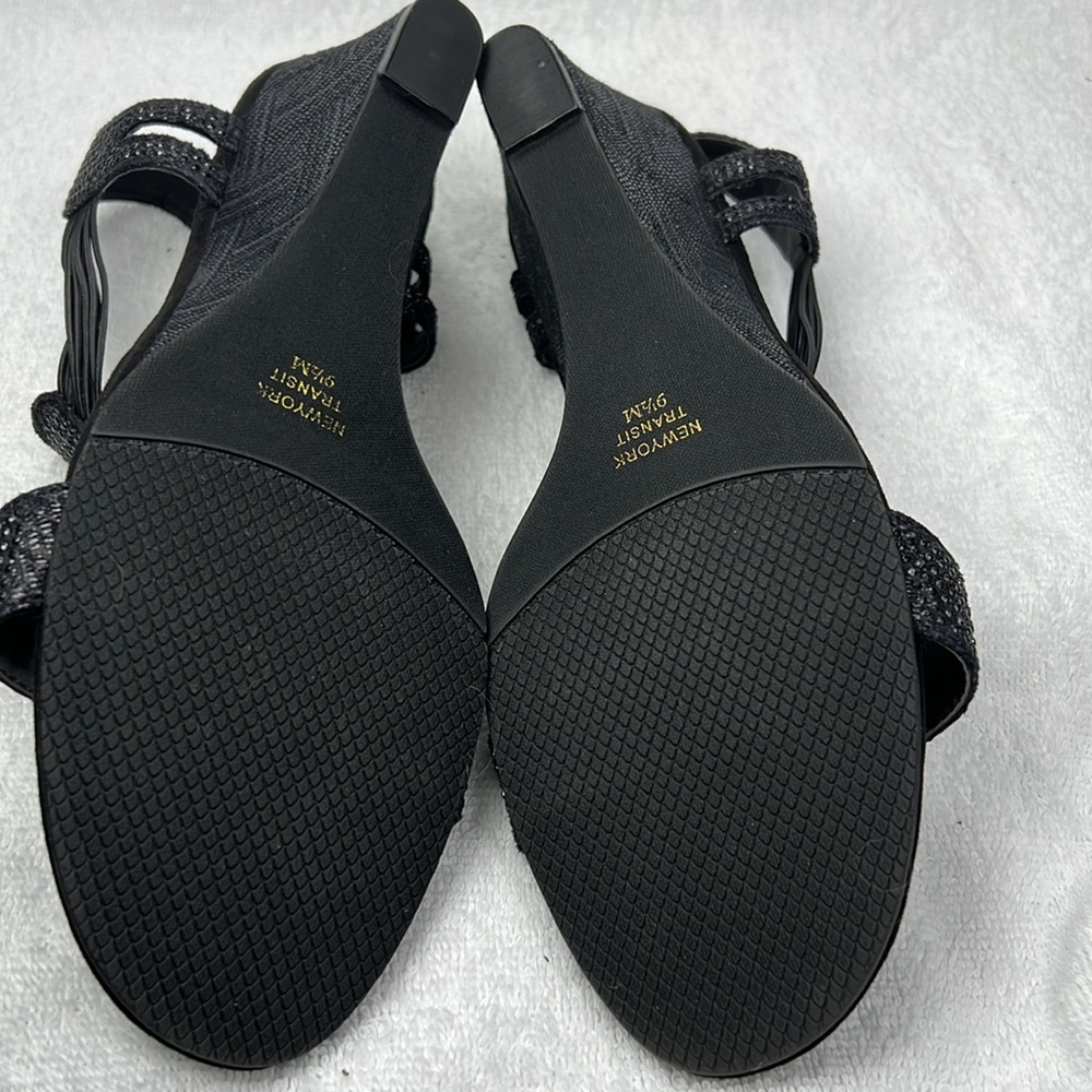 New York Transit, black with with back embellishment, 2 inch heel - Picture 5 of 5